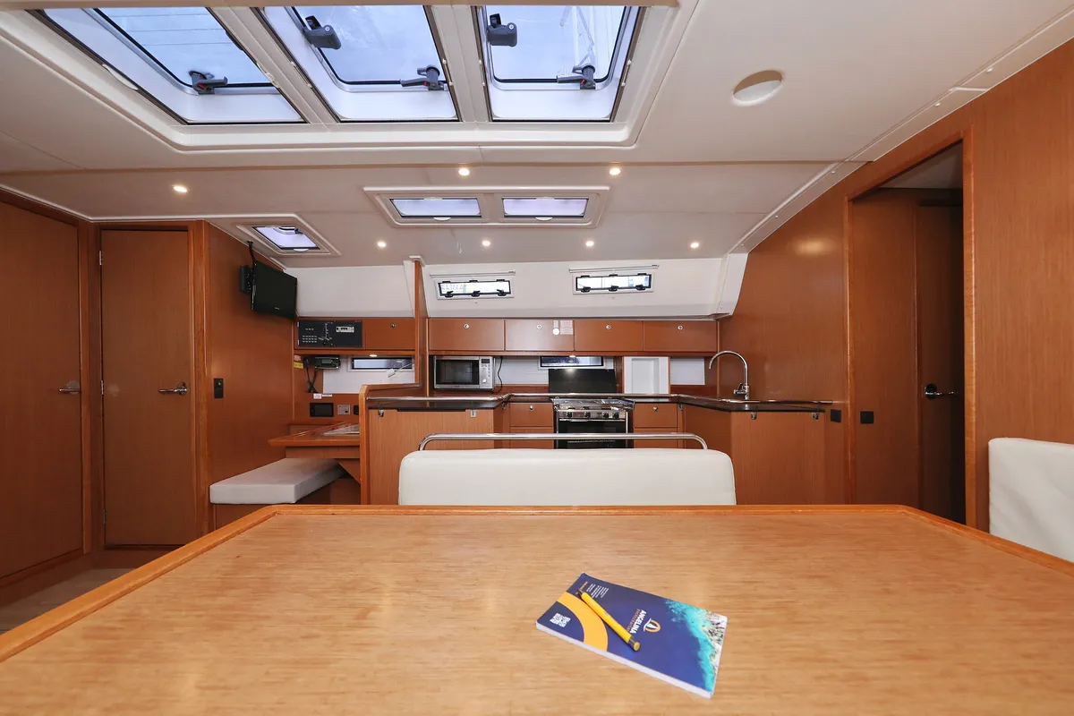 Salon of Siegal, a Bavaria Cruiser 50 sailboat at Grad Biograd na Moru, Croatia
