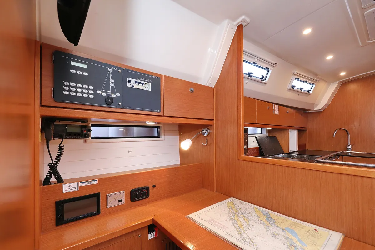 Salon of Siegal, a Bavaria Cruiser 50 sailboat at Grad Biograd na Moru, Croatia