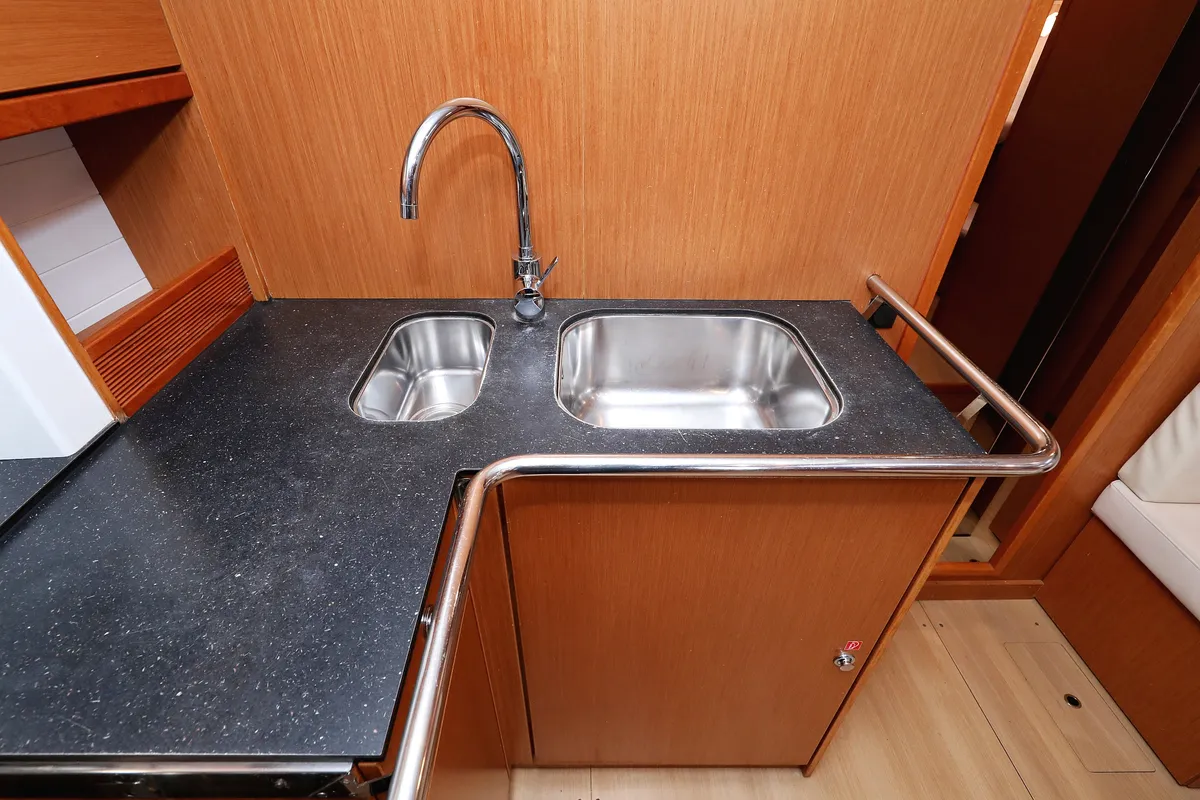 Galley of Siegal, a Bavaria Cruiser 50 sailboat at Grad Biograd na Moru, Croatia