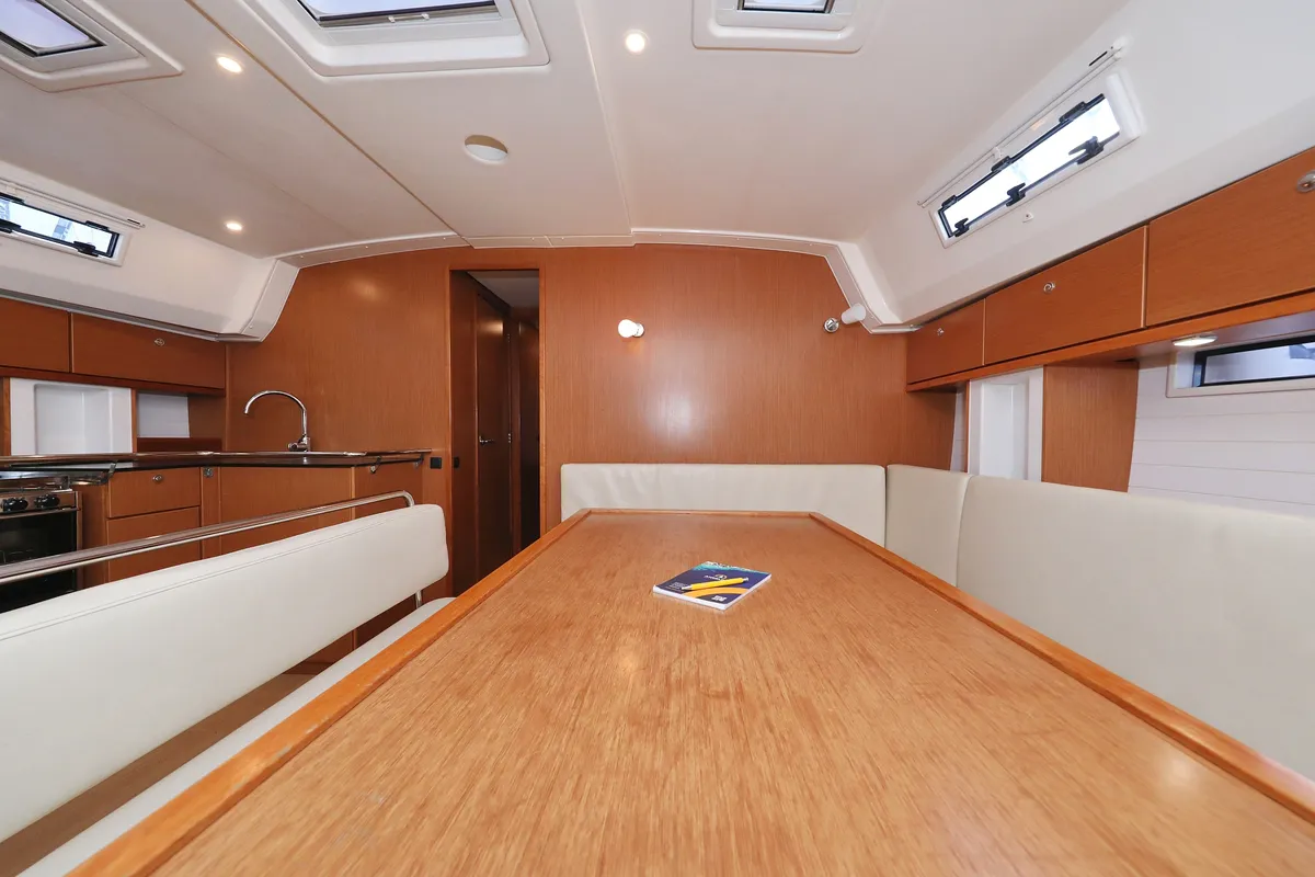 Salon of Siegal, a Bavaria Cruiser 50 sailboat at Grad Biograd na Moru, Croatia