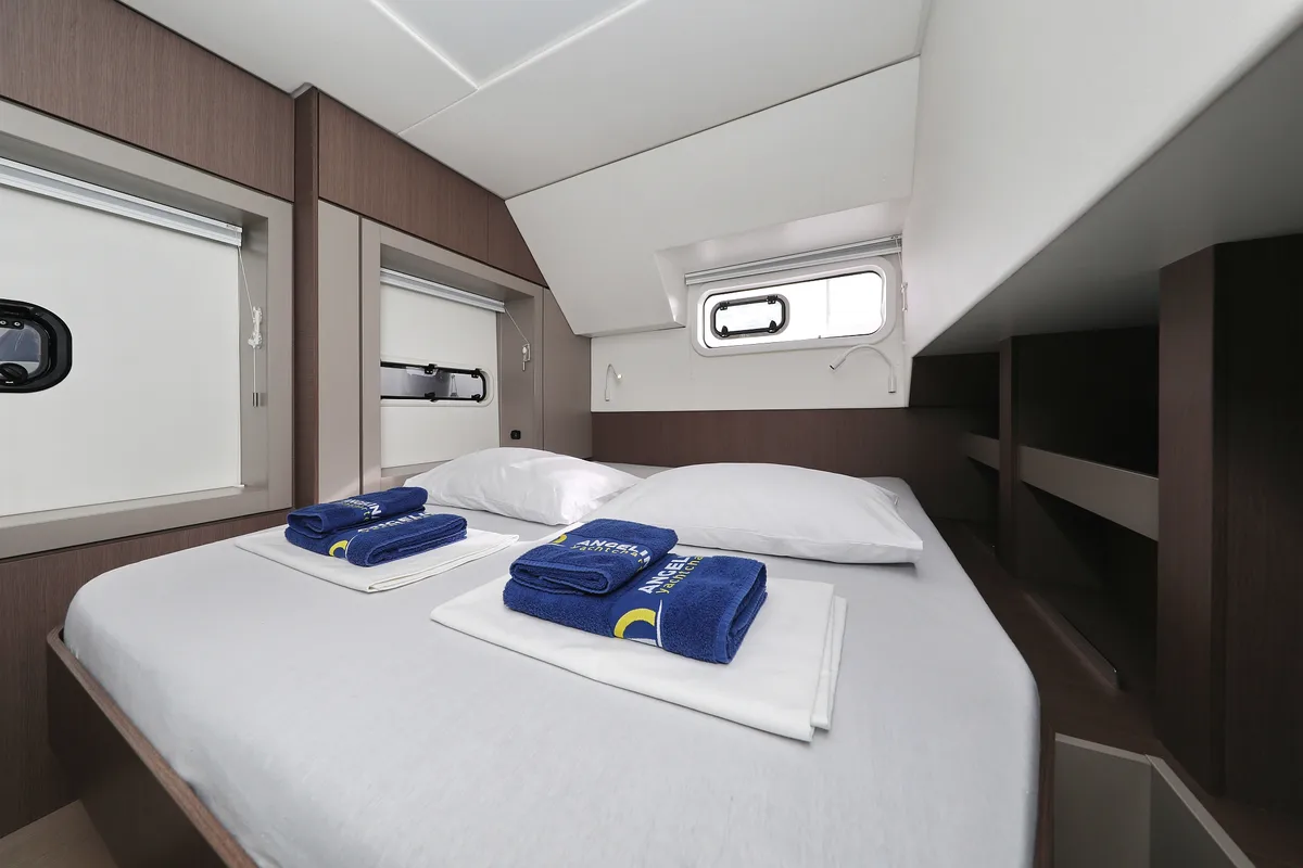 Cabin on Triton, a Bali 4.6 catamaran at Trogir, Croatia