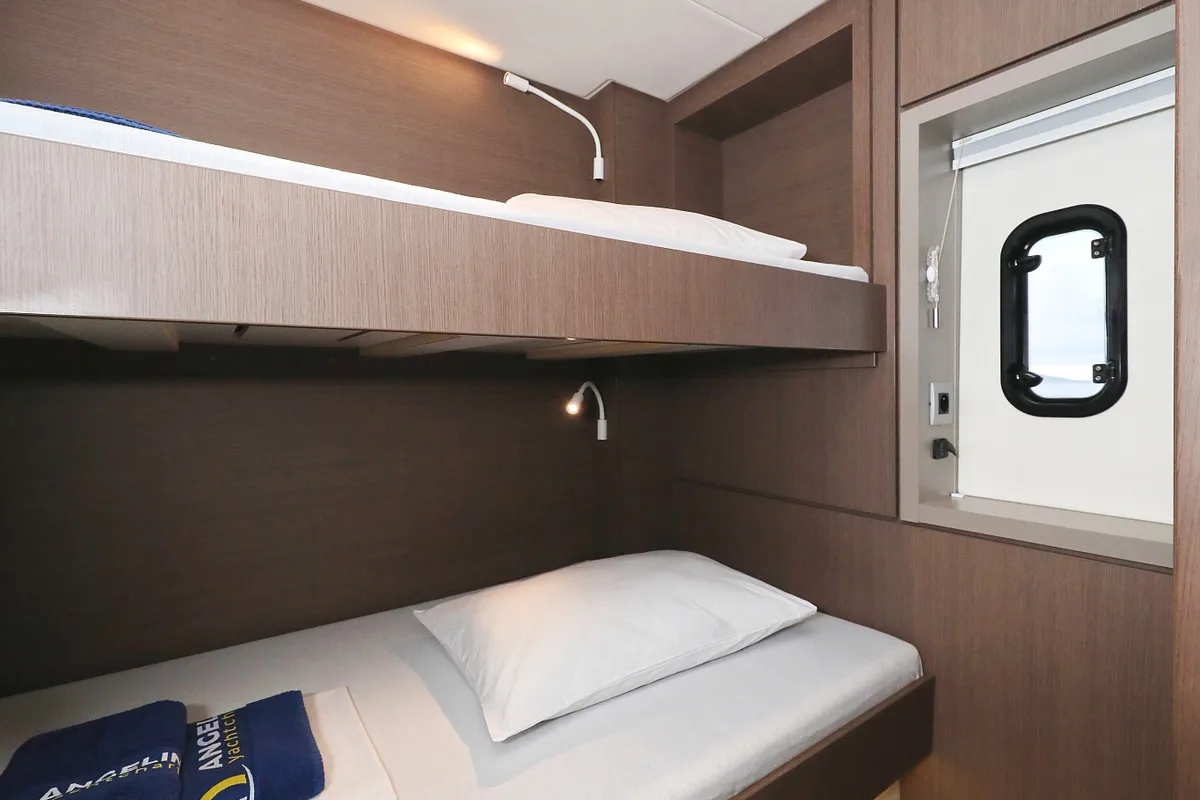Cabin on Triton, a Bali 4.6 catamaran at Trogir, Croatia