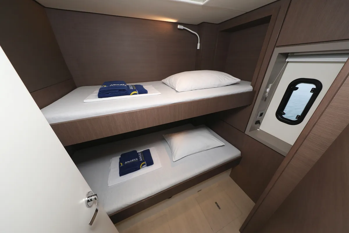 Cabin on Triton, a Bali 4.6 catamaran at Trogir, Croatia