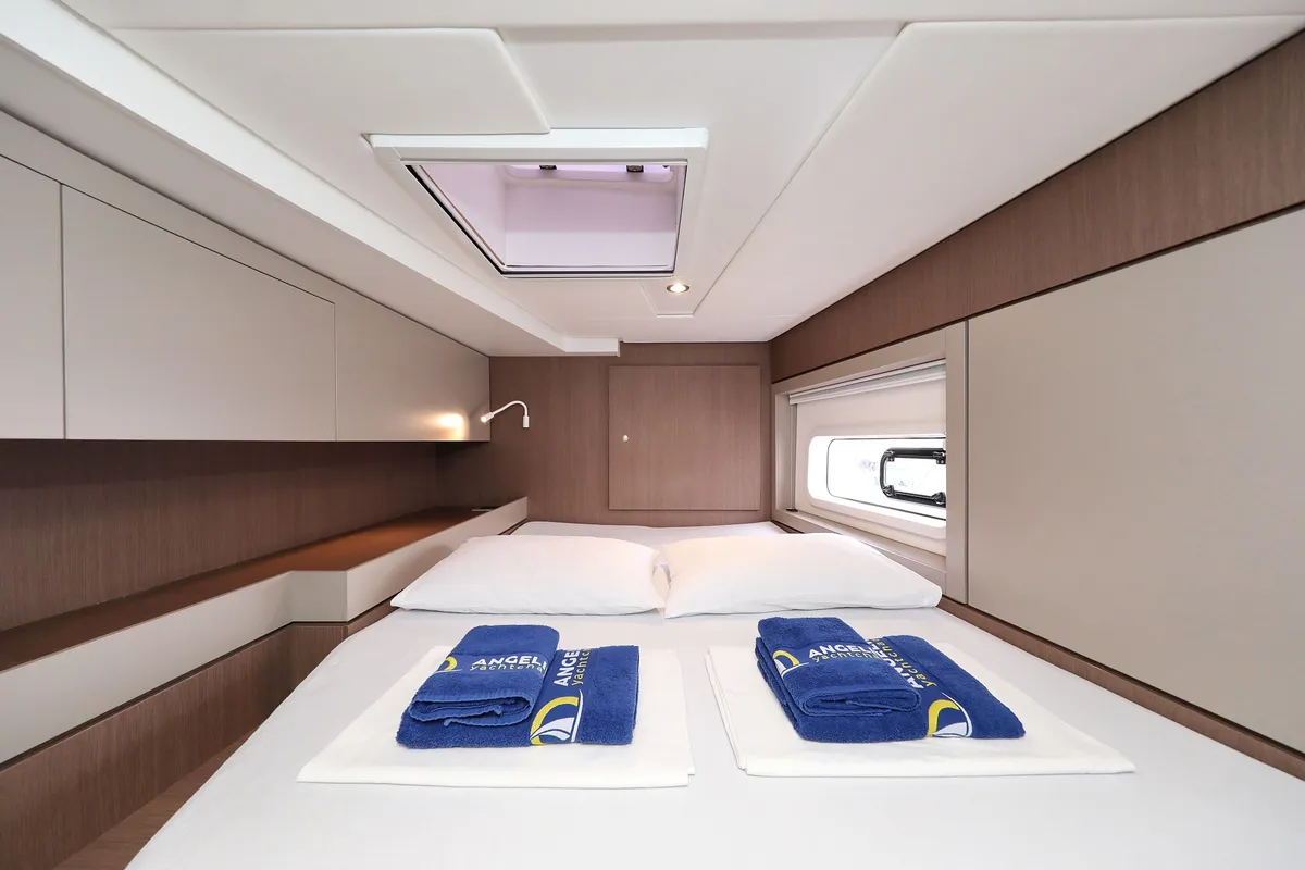 Cabin on Triton, a Bali 4.6 catamaran at Trogir, Croatia