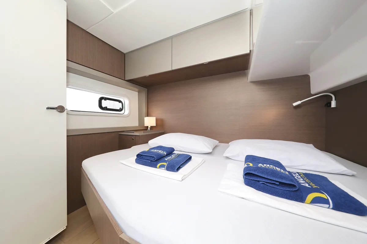 Cabin on Triton, a Bali 4.6 catamaran at Trogir, Croatia