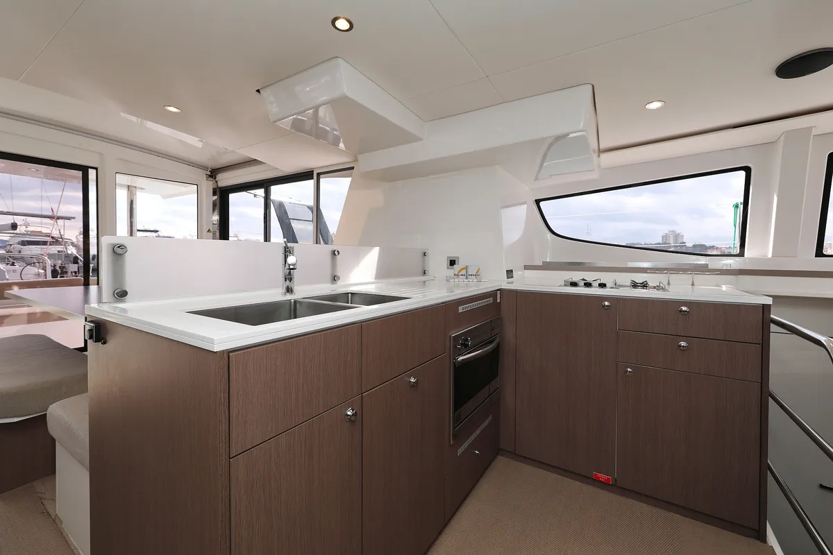 Galley of Triton, a Bali 4.6 catamaran at Trogir, Croatia