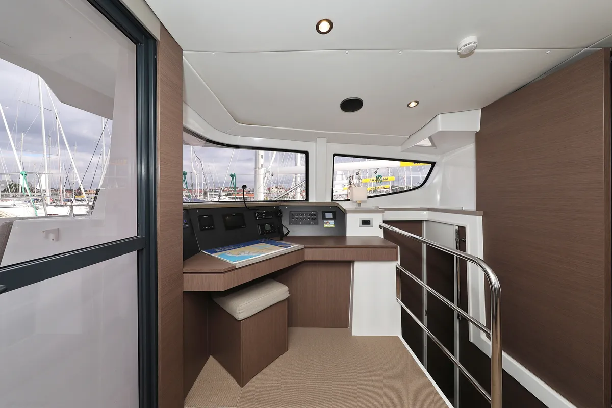 Salon of Triton, a Bali 4.6 catamaran at Trogir, Croatia
