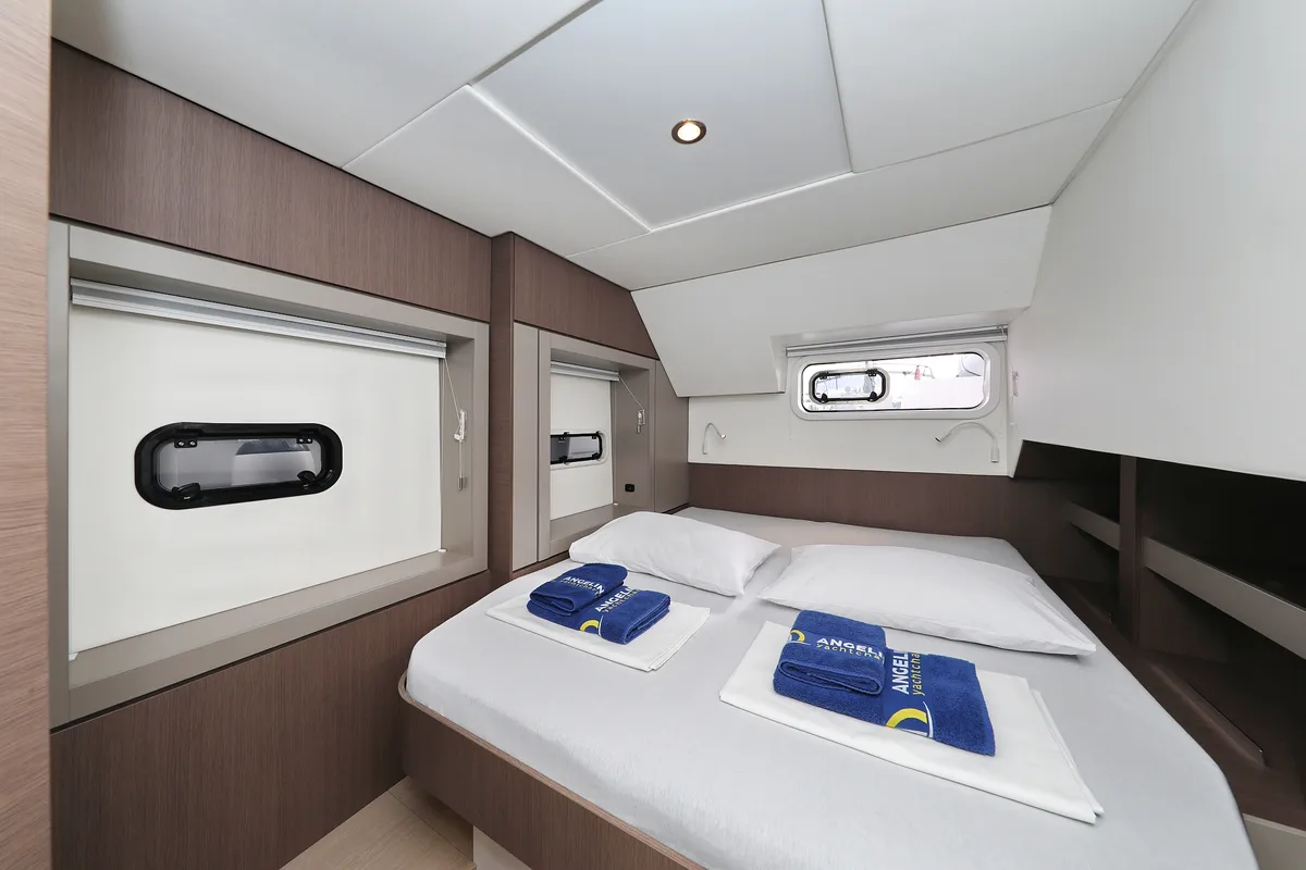 Cabin on Triton, a Bali 4.6 catamaran at Trogir, Croatia