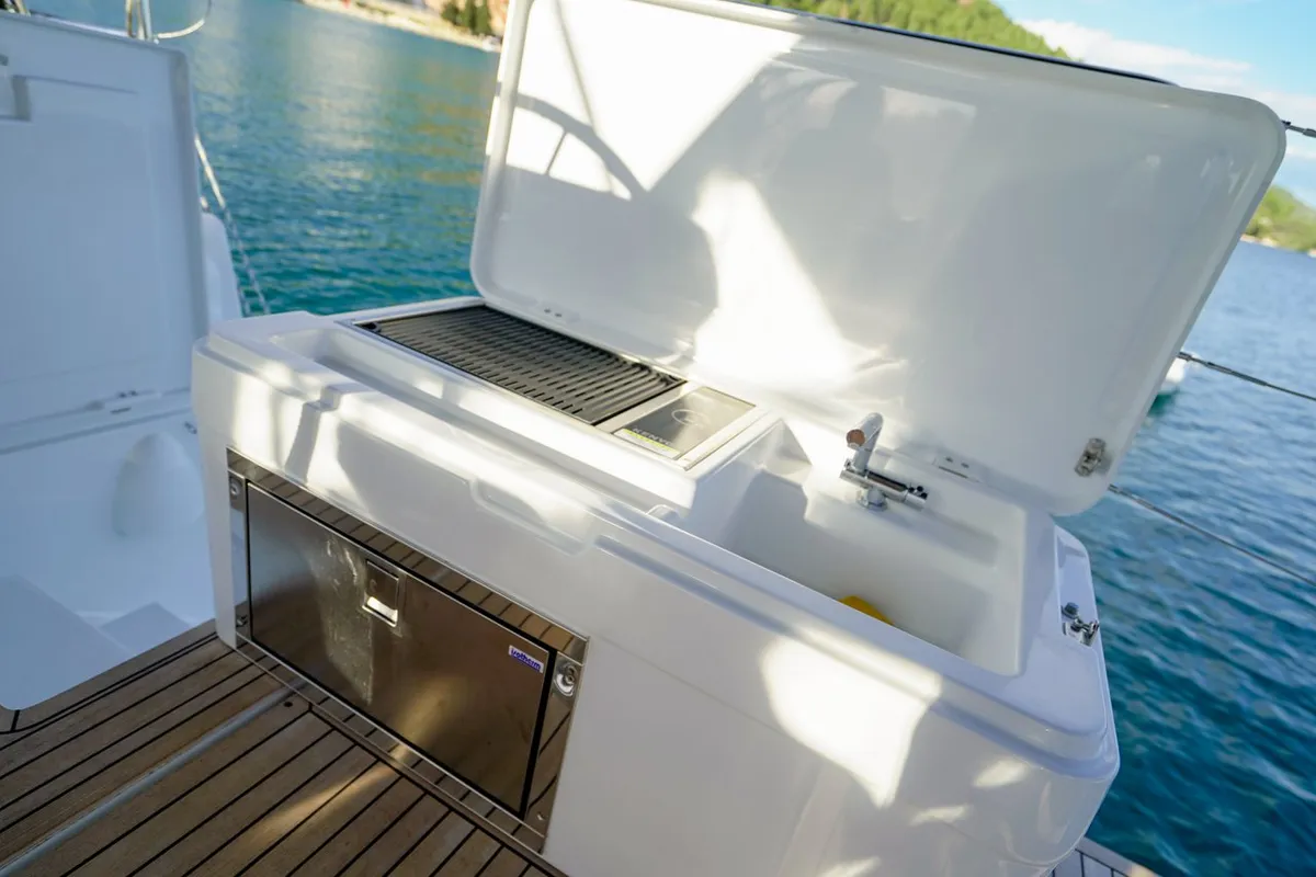 Evelyn, a Hanse 508 sailboat at Seget Donji, Croatia