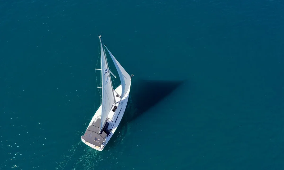 Exterior view of Evelyn, a Hanse 508 sailboat at Seget Donji, Croatia