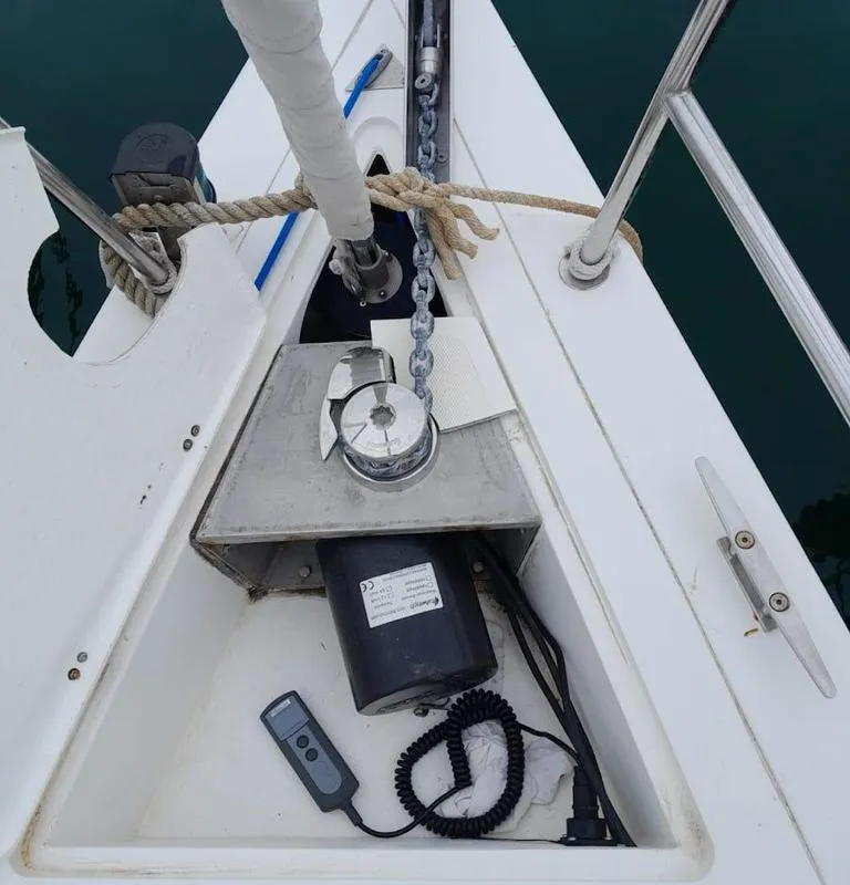 Galaia, a Viko S 30 sailboat at Sitges, Spain