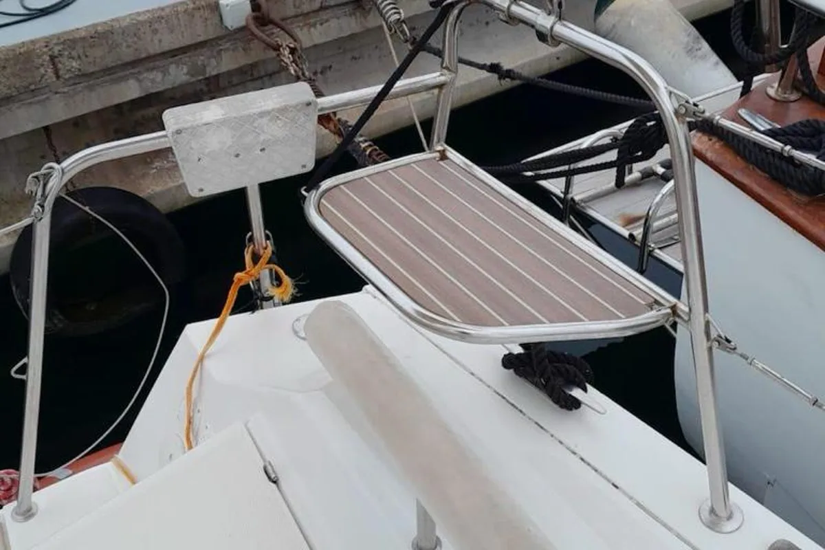 Deck of Galaia, a Viko S 30 sailboat at Sitges, Spain