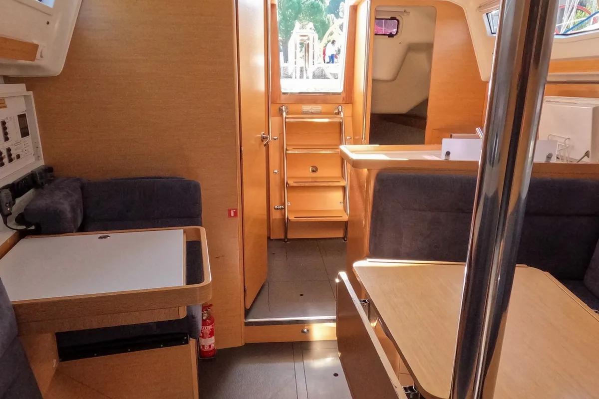 Salon of Orange As, a Elan Impression 354 sailboat at Izola / Isola, Slovenia
