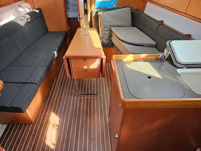 Salon of Suleika, a Bavaria Cruiser 34 sailboat at Punat, Croatia