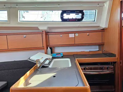 Galley of Suleika, a Bavaria Cruiser 34 sailboat at Punat, Croatia