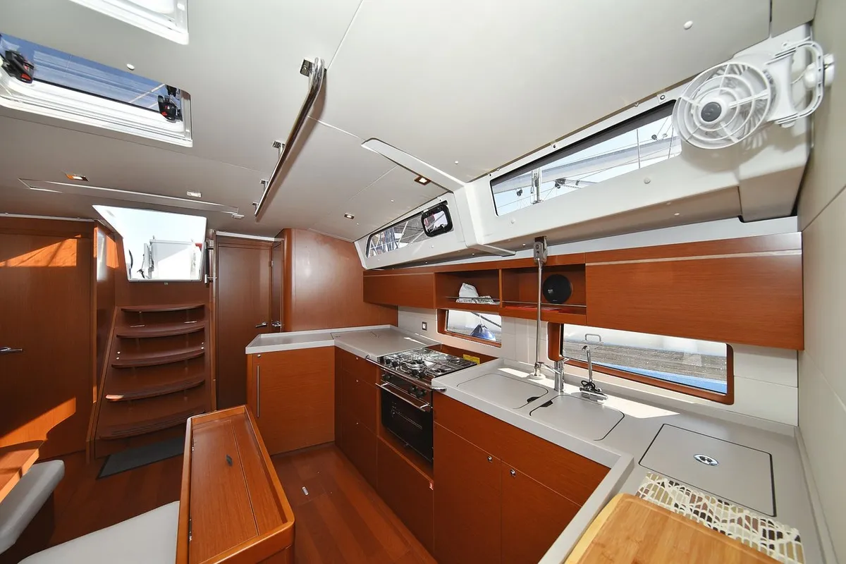 Galley of Antonela M, a Beneteau Oceanis 46.1 sailboat at Zadar, Croatia
