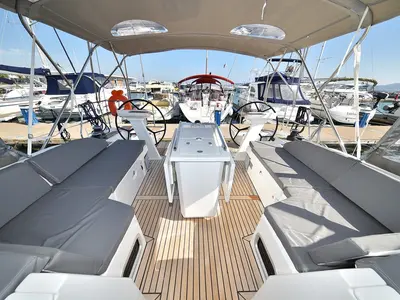 Deck of Antonela M, a Beneteau Oceanis 46.1 sailboat at Zadar, Croatia