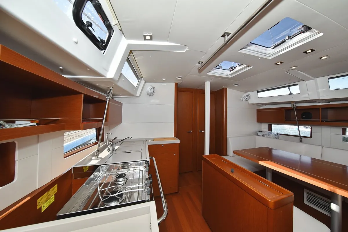 Galley of Antonela M, a Beneteau Oceanis 46.1 sailboat at Zadar, Croatia
