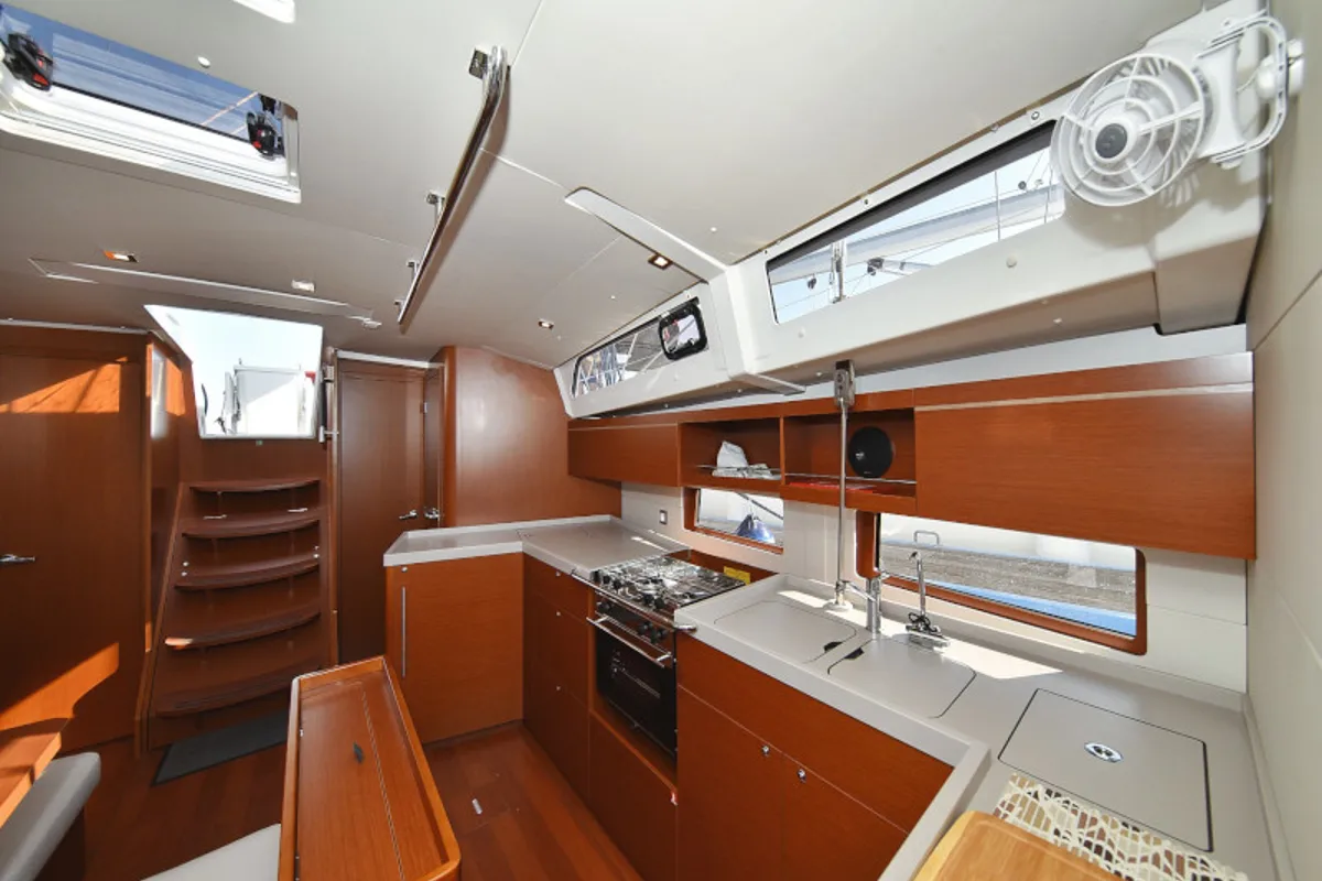 Galley of Antonela M, a Beneteau Oceanis 46.1 sailboat at Zadar, Croatia