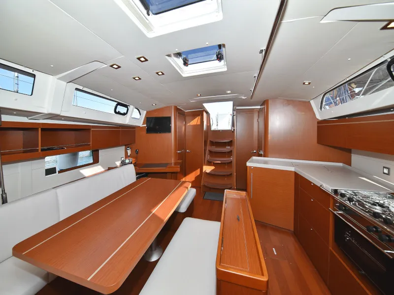 Salon of Antonela M, a Beneteau Oceanis 46.1 sailboat at Zadar, Croatia