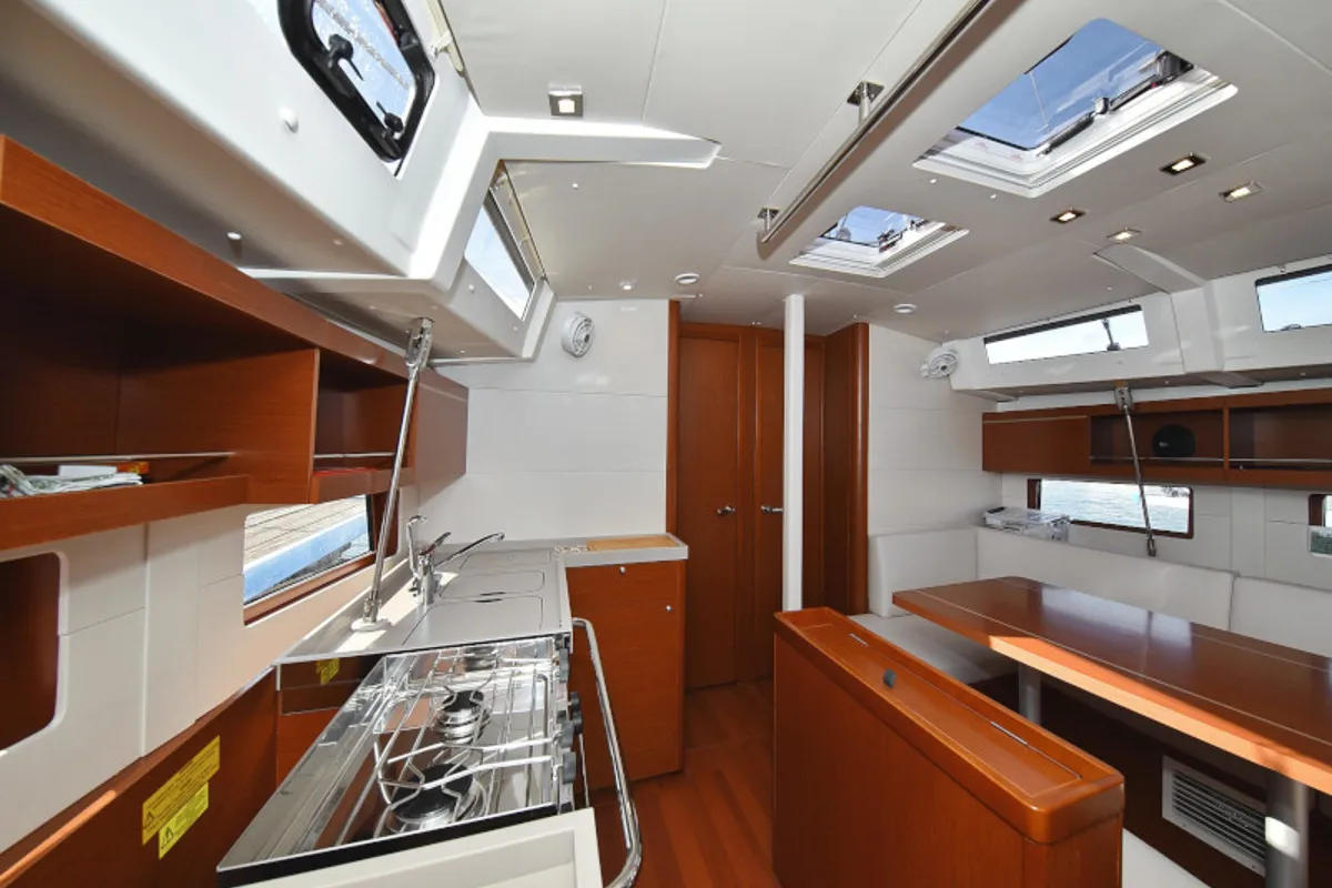 Galley of Antonela M, a Beneteau Oceanis 46.1 sailboat at Zadar, Croatia