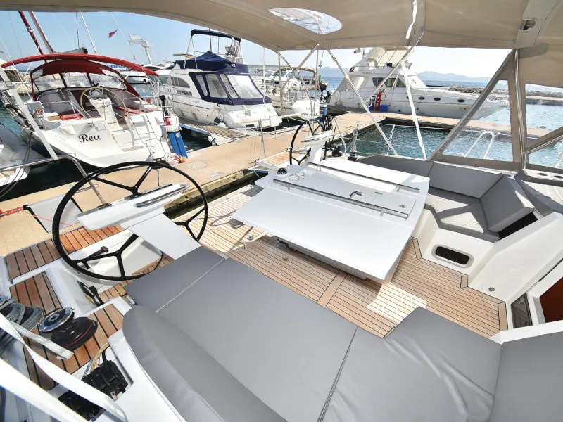 Deck of Antonela M, a Beneteau Oceanis 46.1 sailboat at Zadar, Croatia