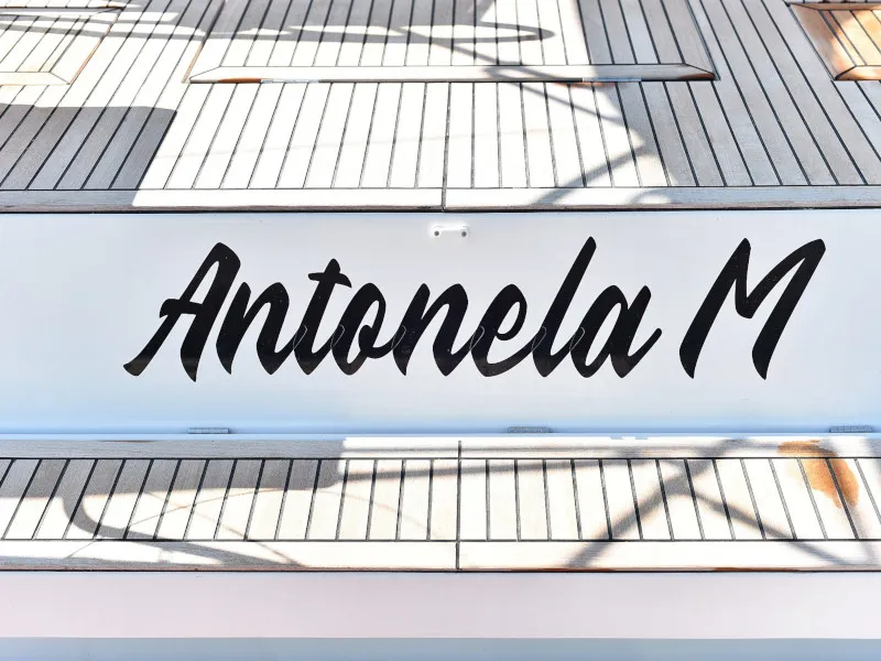 Head on Antonela M, a Beneteau Oceanis 46.1 sailboat at Zadar, Croatia
