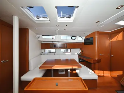 Salon of Antonela M, a Beneteau Oceanis 46.1 sailboat at Zadar, Croatia