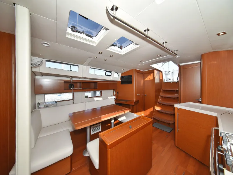 Salon of Antonela M, a Beneteau Oceanis 46.1 sailboat at Zadar, Croatia