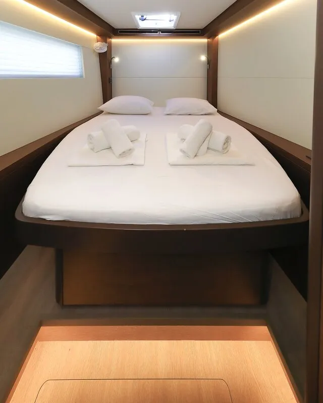 Cabin on Lux, a Lagoon 50 catamaran at Sukošan, Croatia