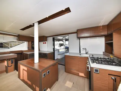 Galley of Lux, a Lagoon 50 catamaran at Sukošan, Croatia