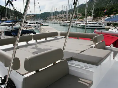 Galley of Family 257, a Bali Catspace catamaran at Dubrovnik, Croatia