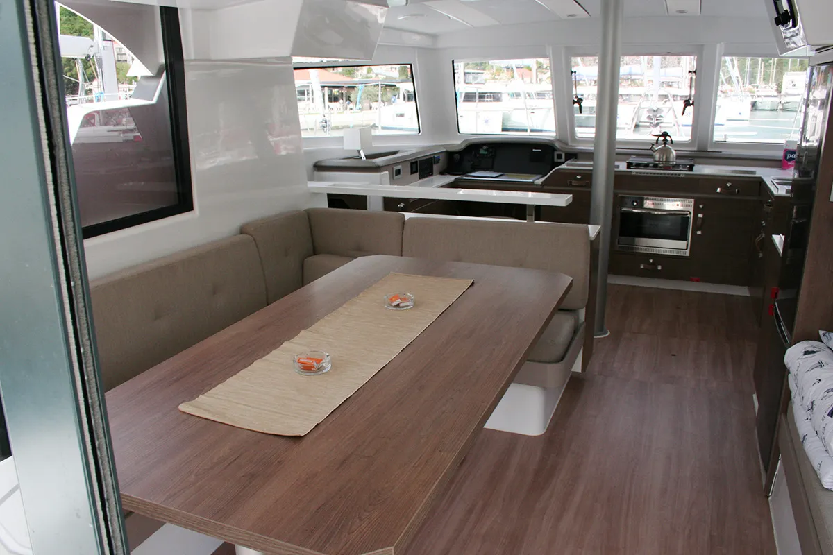 Family 257, a Bali Catspace catamaran at Dubrovnik, Croatia