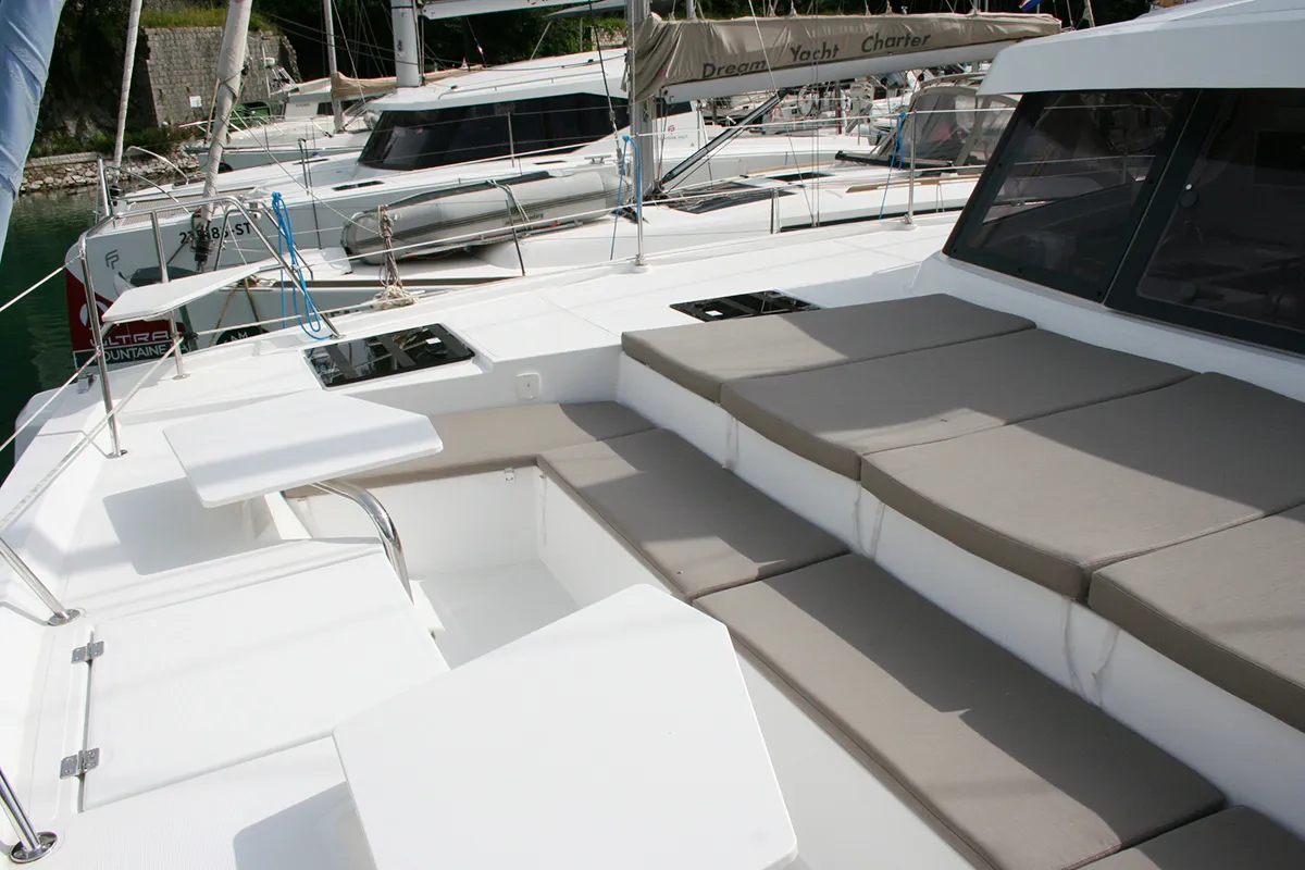 Family 257, a Bali Catspace catamaran at Dubrovnik, Croatia