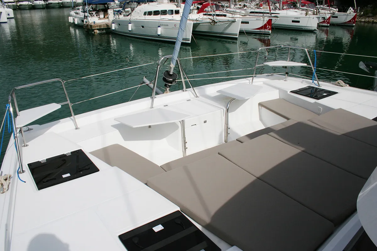 Family 257, a Bali Catspace catamaran at Dubrovnik, Croatia