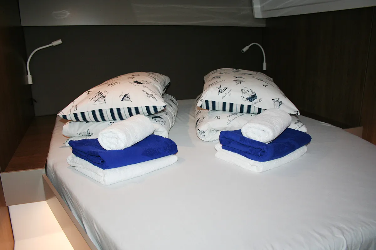 Family 257, a Bali Catspace catamaran at Dubrovnik, Croatia