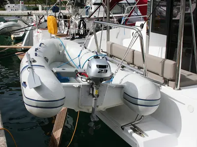 Family 257, a Bali Catspace catamaran at Dubrovnik, Croatia