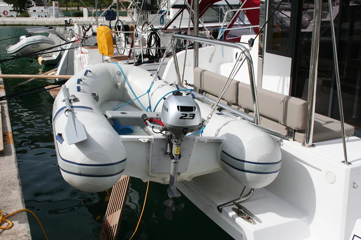 Family 257, a Bali Catspace catamaran at Dubrovnik, Croatia