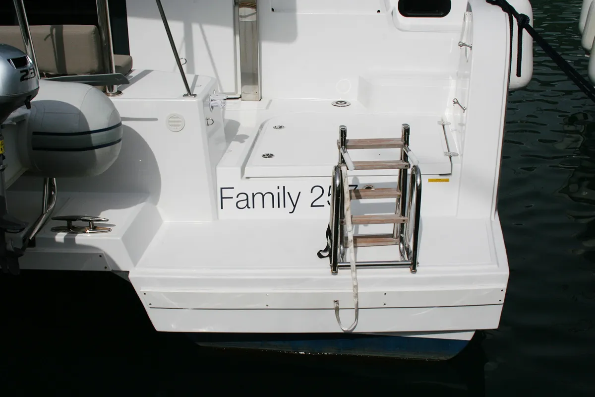 Family 257, a Bali Catspace catamaran at Dubrovnik, Croatia