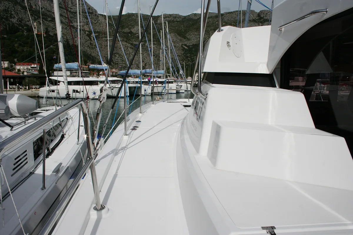 Family 257, a Bali Catspace catamaran at Dubrovnik, Croatia