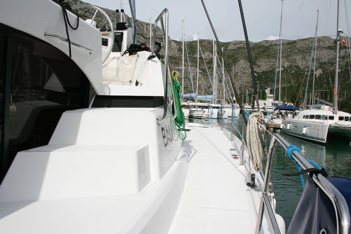 Family 257, a Bali Catspace catamaran at Dubrovnik, Croatia