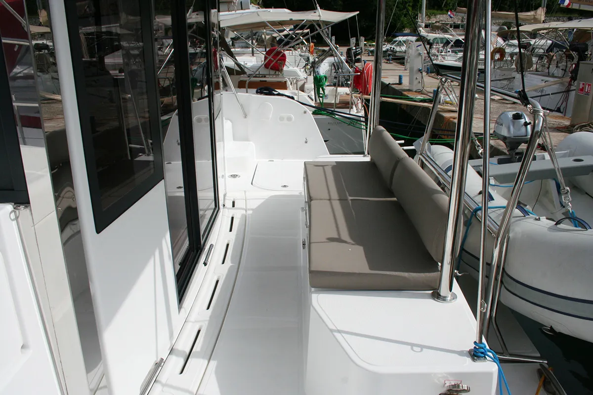 Family 257, a Bali Catspace catamaran at Dubrovnik, Croatia