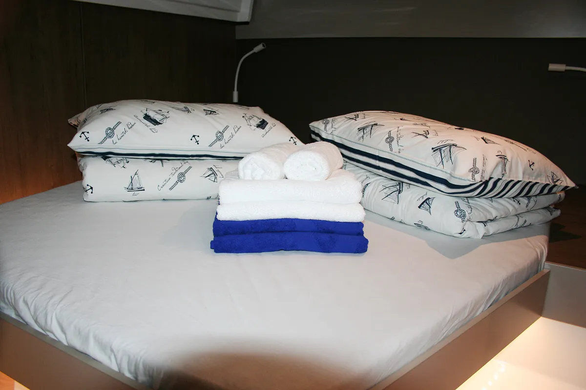 Family 257, a Bali Catspace catamaran at Dubrovnik, Croatia