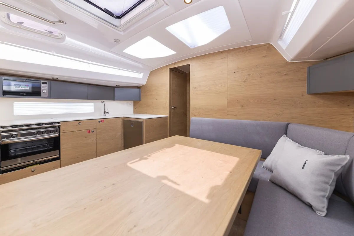 Salon of Vekenega, a Elan Impression 45 sailboat at Zadar, Croatia