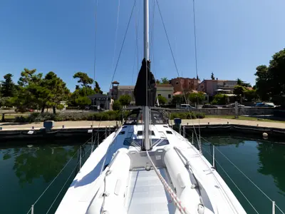 Salon of Vekenega, a Elan Impression 45 sailboat at Zadar, Croatia