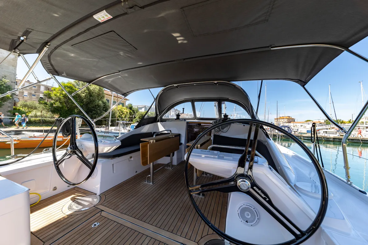 Head on Vekenega, a Elan Impression 45 sailboat at Zadar, Croatia