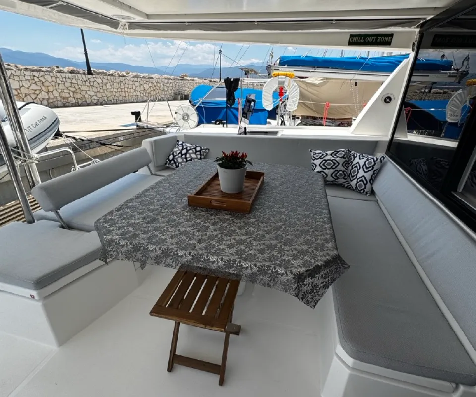 Cat AnnA, a Leopard 45 catamaran at Paralio Astros, Greece