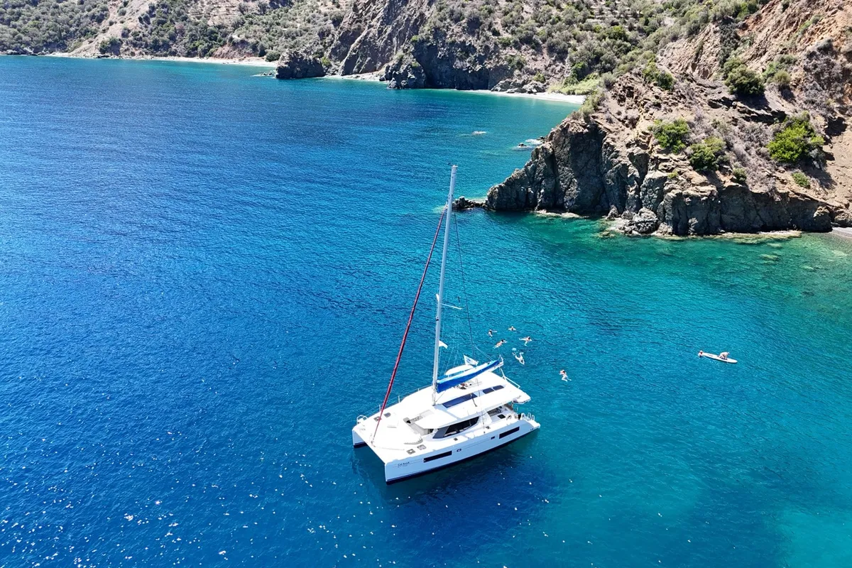 Cat AnnA, a Leopard 45 catamaran at Paralio Astros, Greece