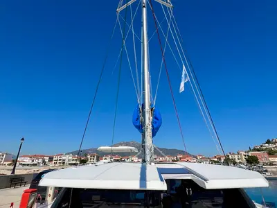 Cat AnnA, a Leopard 45 catamaran at Paralio Astros, Greece