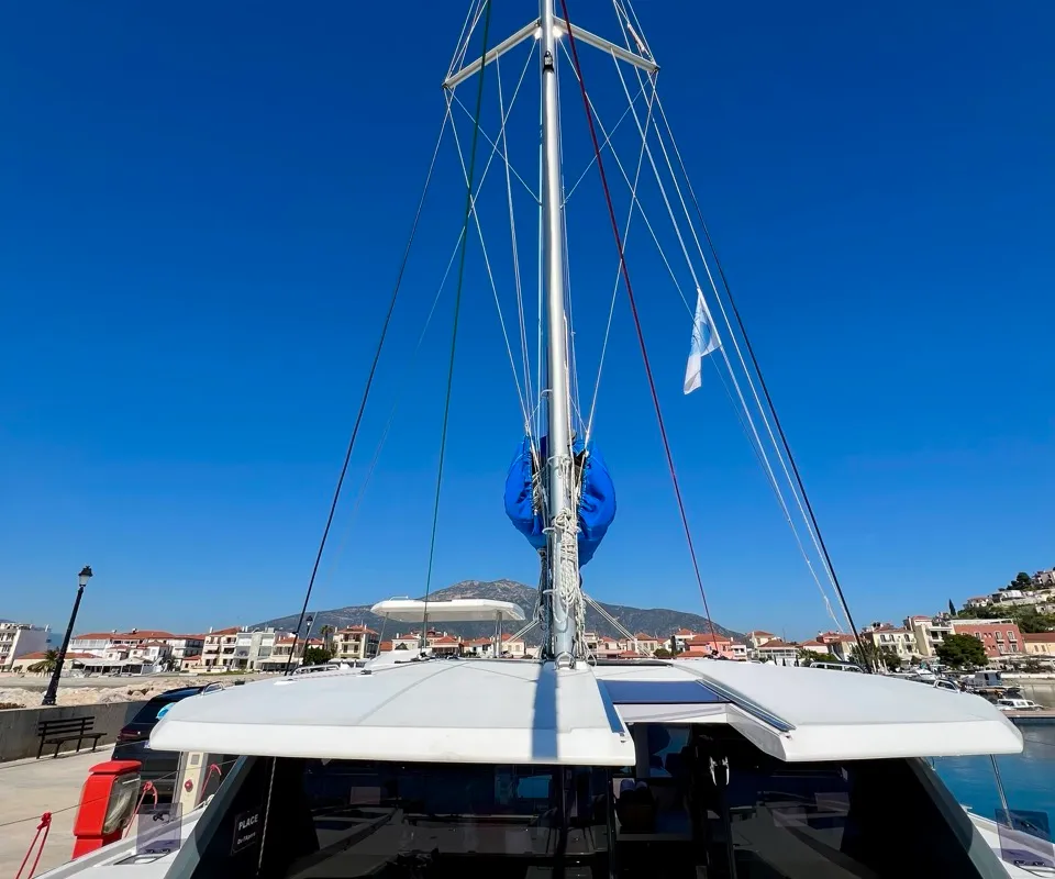 Cat AnnA, a Leopard 45 catamaran at Paralio Astros, Greece